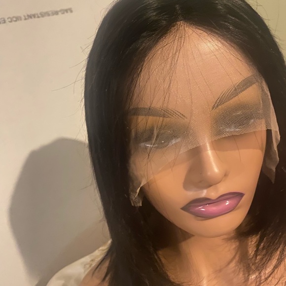 Wig 100% human for sale, short bob wig wig lace front human hair wigs for women. - Picture 2 of 15